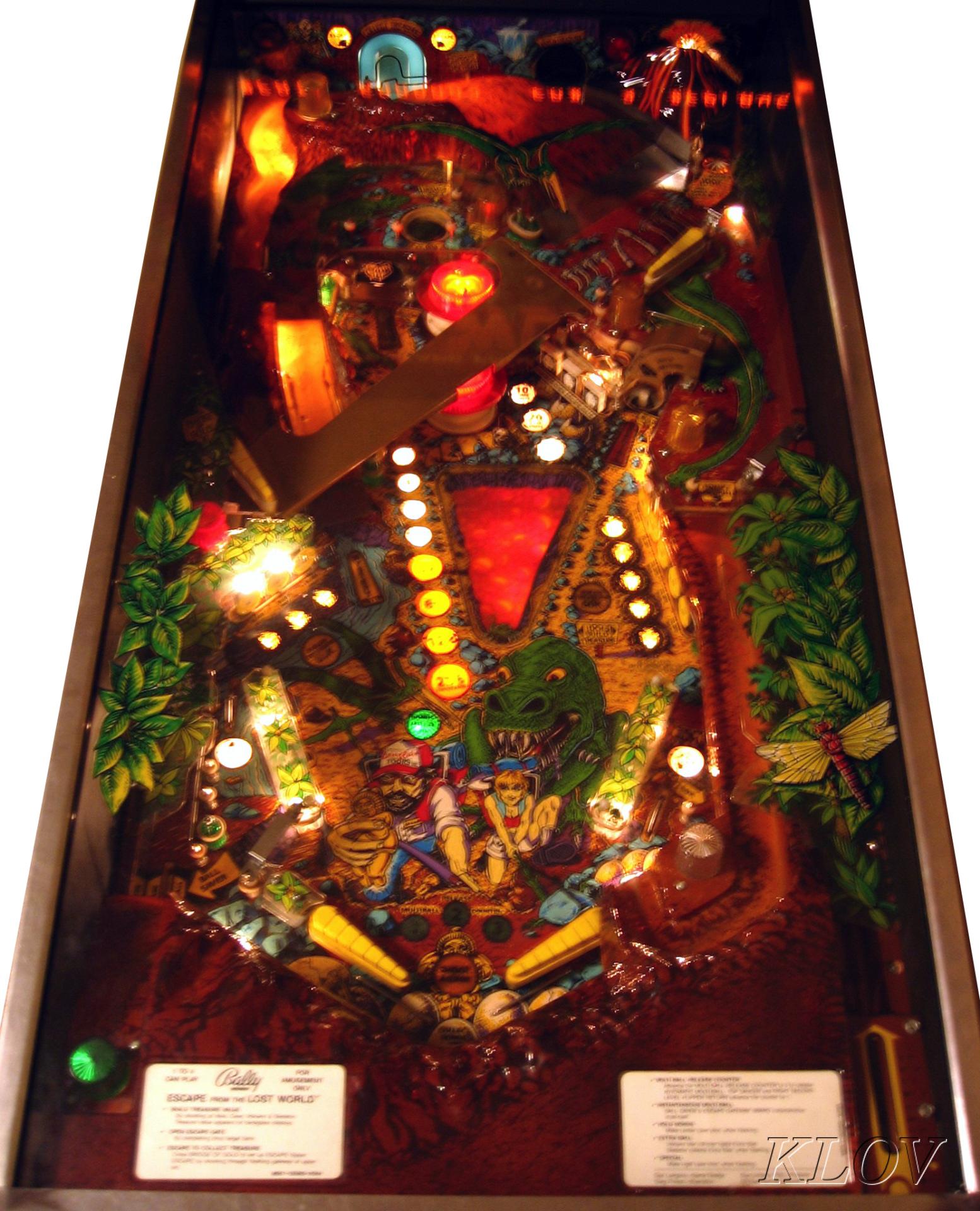 escape from the lost world pinball