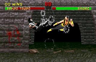 Those random gaming images - Mortal Kombat II (Arcade, 1993) Sub-Zero wins  a mirror match with a Fatality at the Dead Pool arena. After being melted  down to a skeleton at the