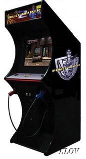 NOS POLICE TRAINER 2 27 1/2-9 1/4"   arcade game CONTROL PANEL OVERLAY  fnz 
