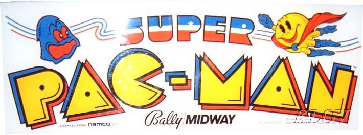 1982 Bally Midway  Super Pac-Man 3 unused stickers good condition 