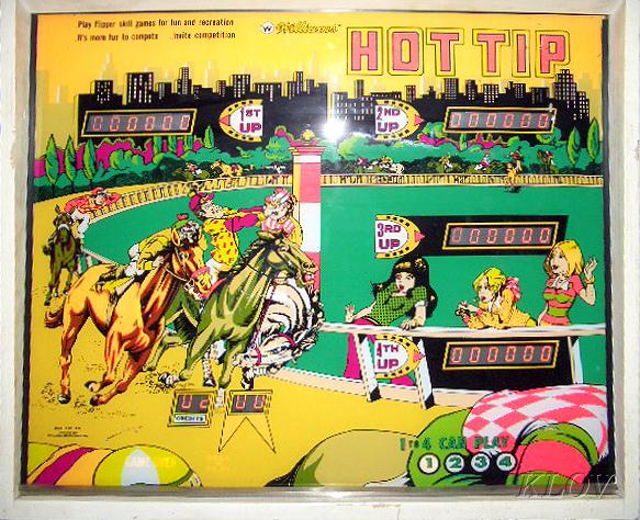 Hot Tip - Pinball by Williams Electronics, Inc. (1967-1985)